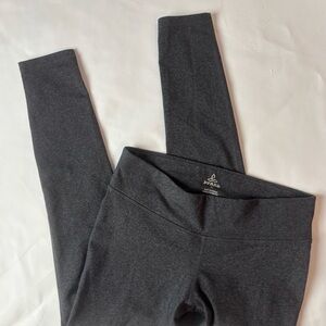 Prana Crop Leggings Heather Gray Women’s Sz M Athletic Yoga Pants Waist Pocket